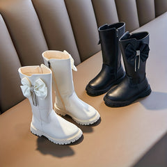 Girls' Bowknot Zipper Boots Non Slip for Indoor Outdoor Spring Autumn