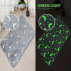 3pcs Luminous Floor Mat Sponge Bath Mat Set Non Slip Durable Bathroom Rug