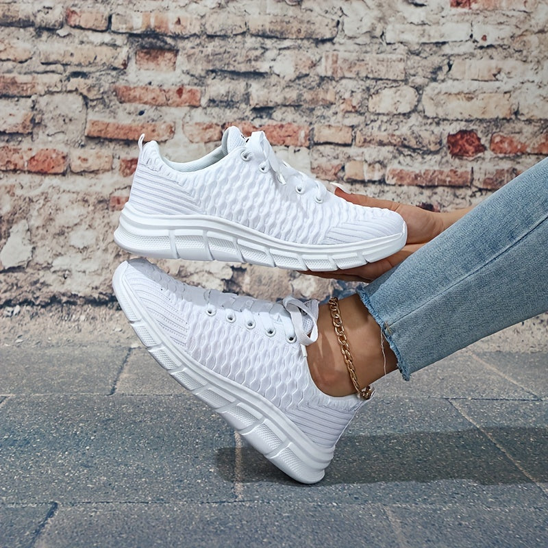 Women's Breathable Lace Up Sneakers Lightweight Outdoor Shoes