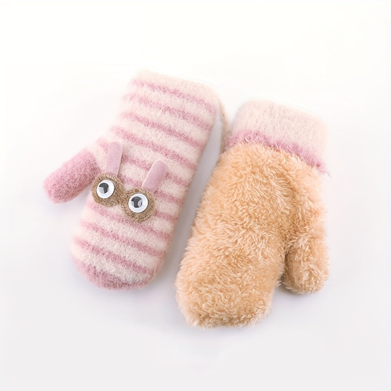 Kids Winter Warm Knitted Gloves Christmas Halloween Gloves