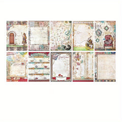 50-Sheet Double Sided Paper Set for DIY Decoration 4.9x6.9 Inches
