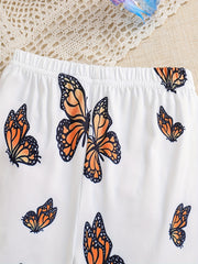 Toddler Girls Ruffle Trim Cami Top & Butterfly Flare Leg Pants