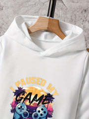 Boys Kids Hooded Sweatshirt & Sweatpants Set