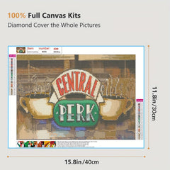 Central Perk Art Diamond Painting Kit Tools For Adults & Kids 5D DIY Gems