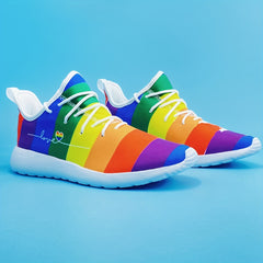 Rainbow Pattern Lightweight Running Shoes Breathable Sport Jogging