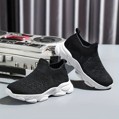 Boys Slip On Sock Shoes Non Slip Sneakers For Kids Outdoor Activities