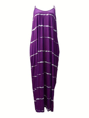 Cami Maxi Dress With Pockets Women's Plus Stretch V Neck Long Dress