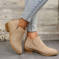 Stylish V Cutout Chelsea Boots for Women