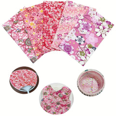 5pcs Japanese Print Cotton Quilting Fabric Bundle DIY Sewing Cloth Accessories