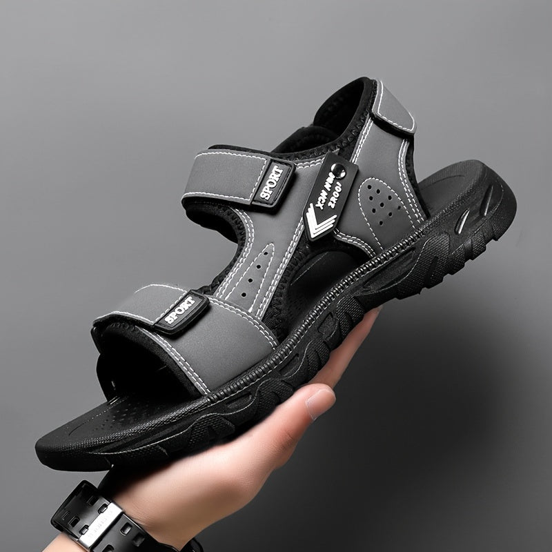 Men's Outdoor Hiking Sandals Hook And Loop Fastener Non Slip Beach Shoes