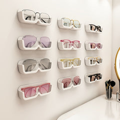 Wall Mounted Storage Box Small Floating Shelves Non Punching Glasses Wall Displa