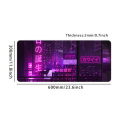 Extended Gaming Mouse Pad Non Slip Rubber Base Waterproof Desk Pad for Work