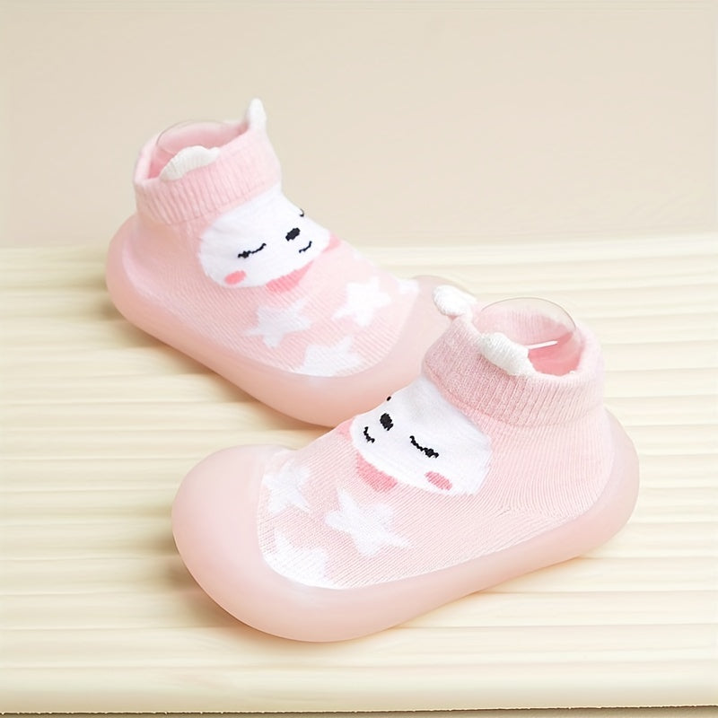 EDUBA Cartoon Slip On Sock Shoes For Baby Girls