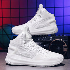 Men's Mesh Lace-up Sneakers for Running Basketball Gym