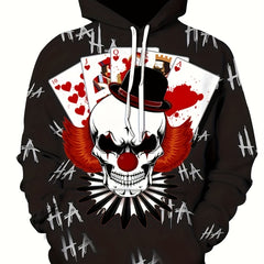 Y2K Joker Skull Hoodie for Men