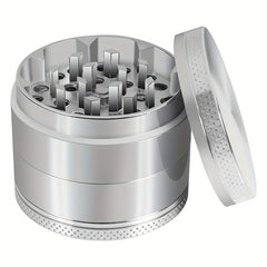 Portable 4-Layer Metal Grinder for Outdoor & Home Cooking