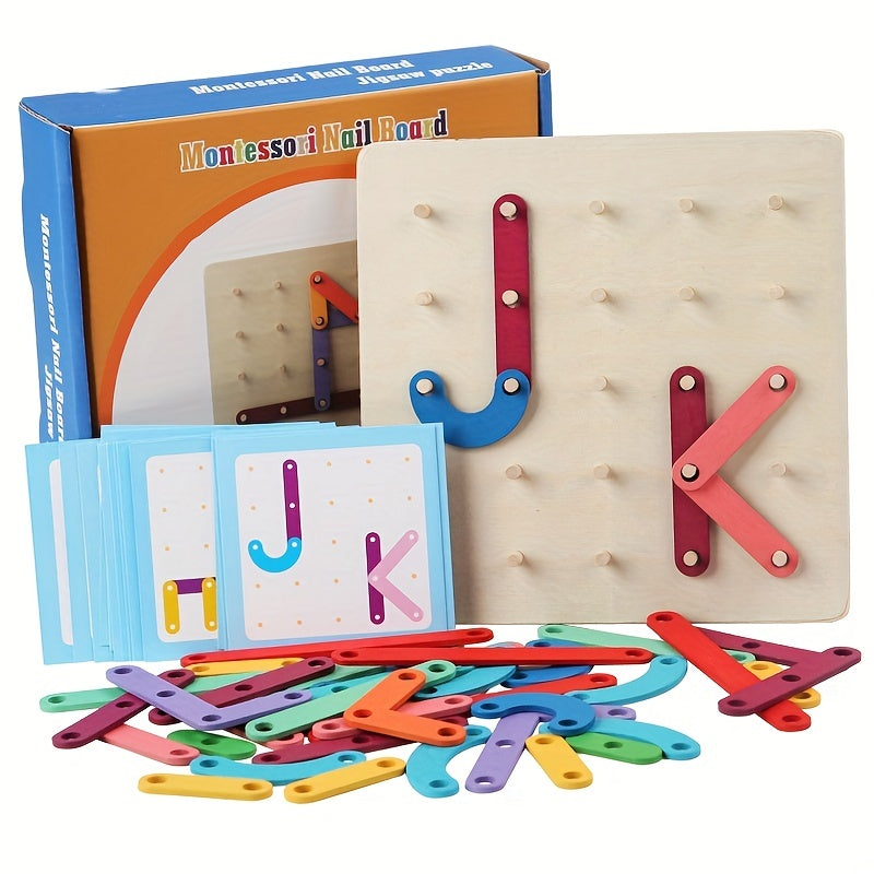 Montessori Pegboard Puzzle Set for Early Education