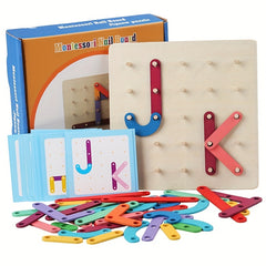 Montessori Pegboard Puzzle Set for Early Education