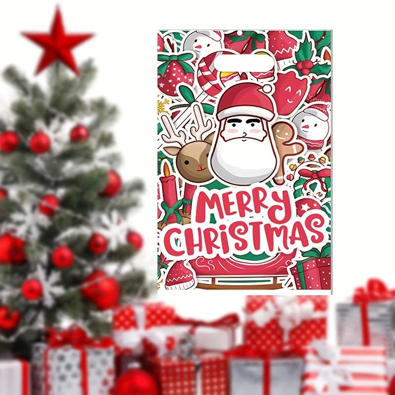 10pcs Christmas Gift Bags Cartoon Pearl Film Halloween Christmas Eve
