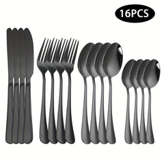 16pcs Stainless Steel Silverware Cutlery Set for Home Use
