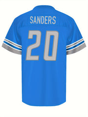 Men's Football Jersey V Neck Short Sleeve Embroidery Stitched Sweatshirt