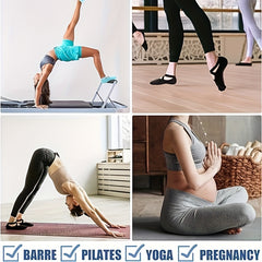 Non Slip Yoga Socks for Women with Grips & Straps