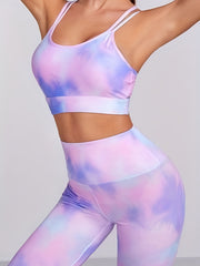 Tie Dye Yoga Set Tank Top & Leggings Activewear