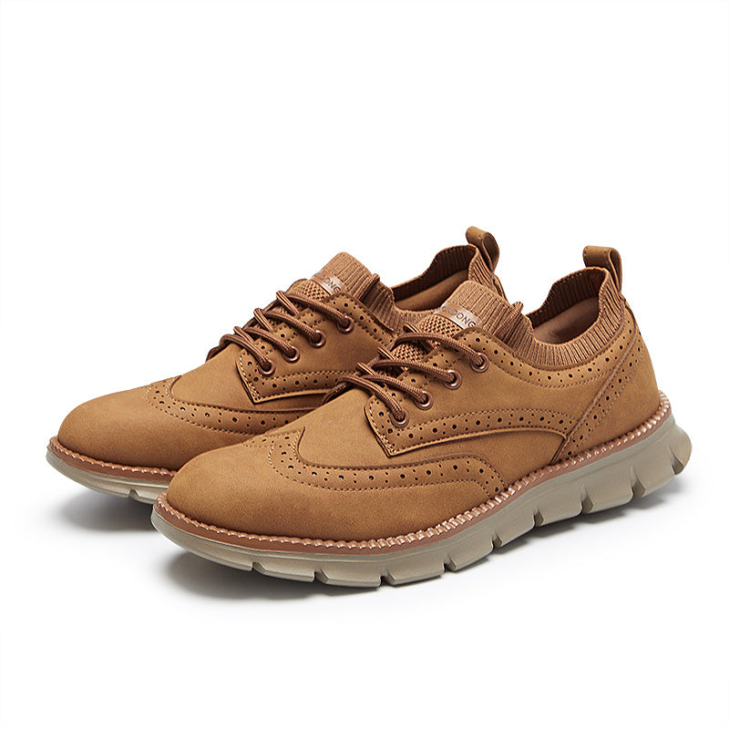 Men's Wingtip Brogue Lace Up Business Casual Shoes