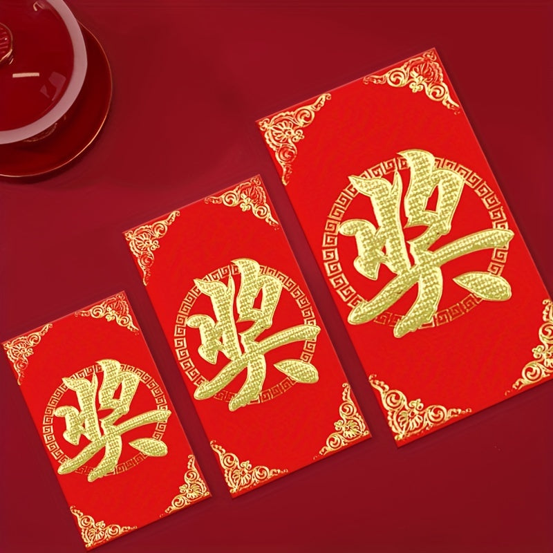 6pcs Chinese Printed Blessing Red Envelopes Lucky Money Rabbit Red Envelopes
