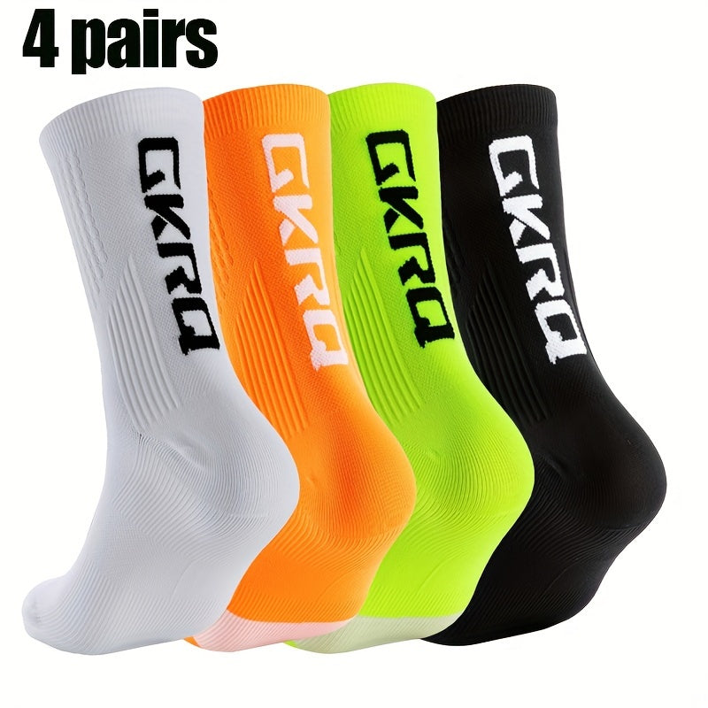 4 Pairs Quick Dry Cycling Socks for Sports