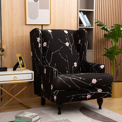 2 Milk Fiber Wingback Chair Covers, Removable Washable Armchair Slipcove