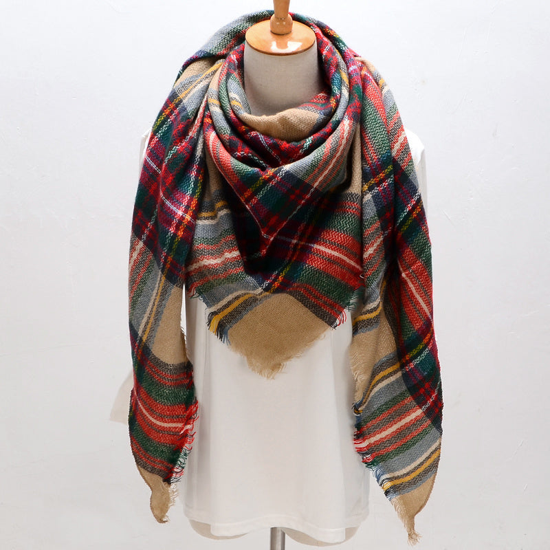 Classic Blanket Scarf Long Shawl for Winter Outdoor Hiking & Camping