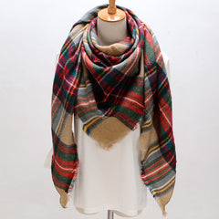 Classic Blanket Scarf Long Shawl for Winter Outdoor Hiking & Camping