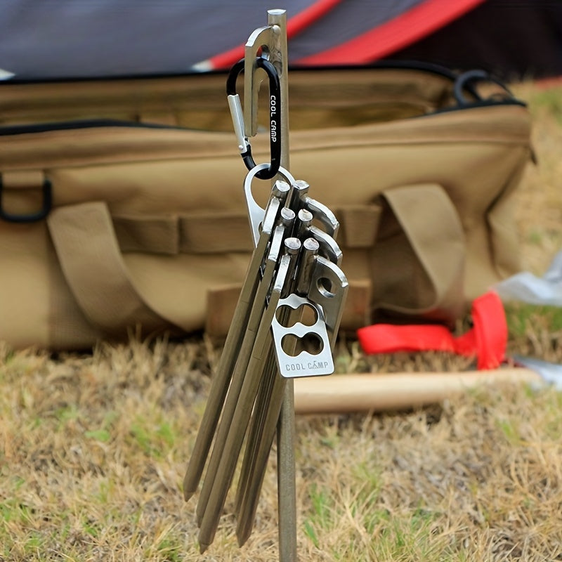 Stainless Steel Tent Peg Organizer Camping Spike Holder