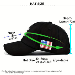 Sun Protection American Flag Embroidered Baseball Cap Curved Brim Hat