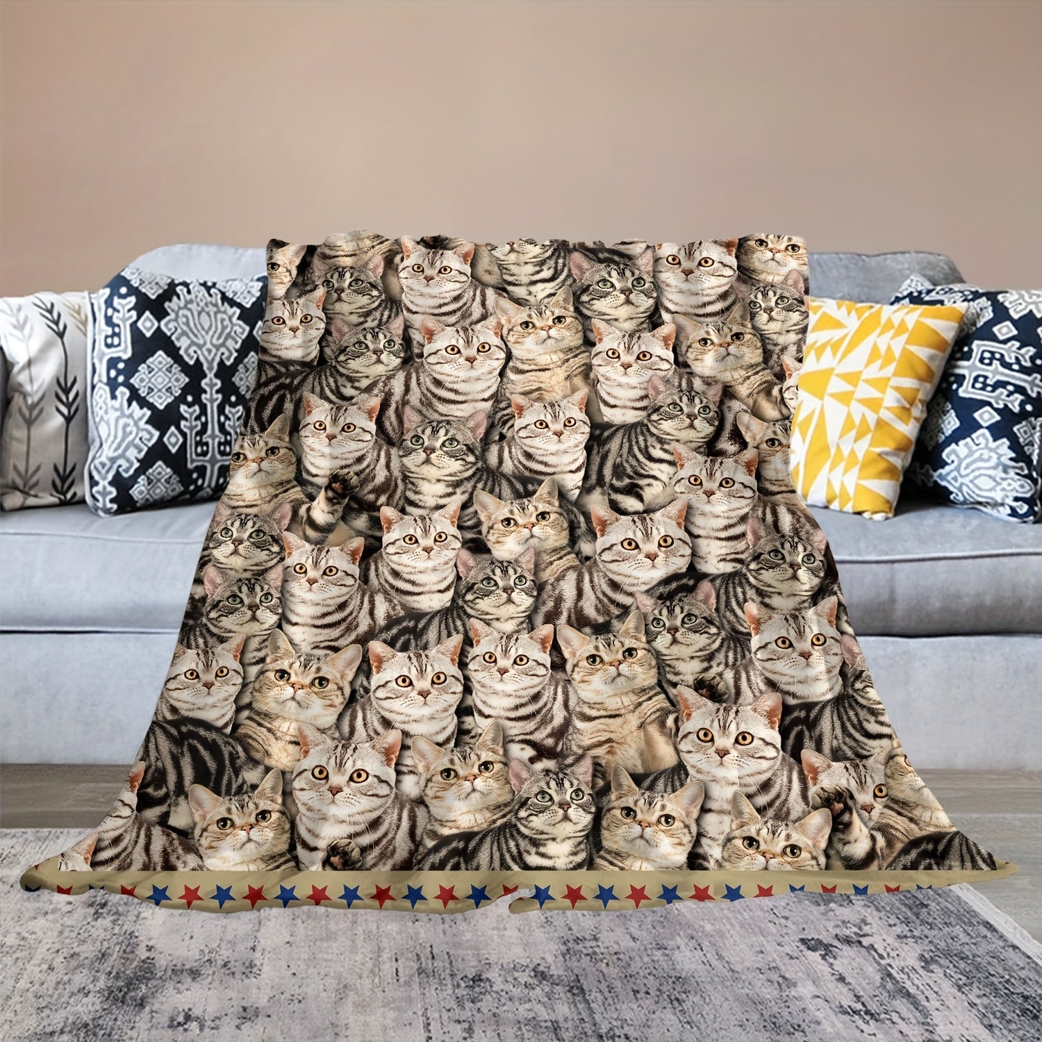 Soft Lightweight Kitten Blanket for Camping or Travel