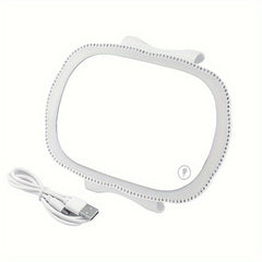 Car Visor Makeup Mirror USB Rechargeable Touch Light