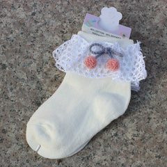 Lace Trim Ankle Socks for Infant Toddler
