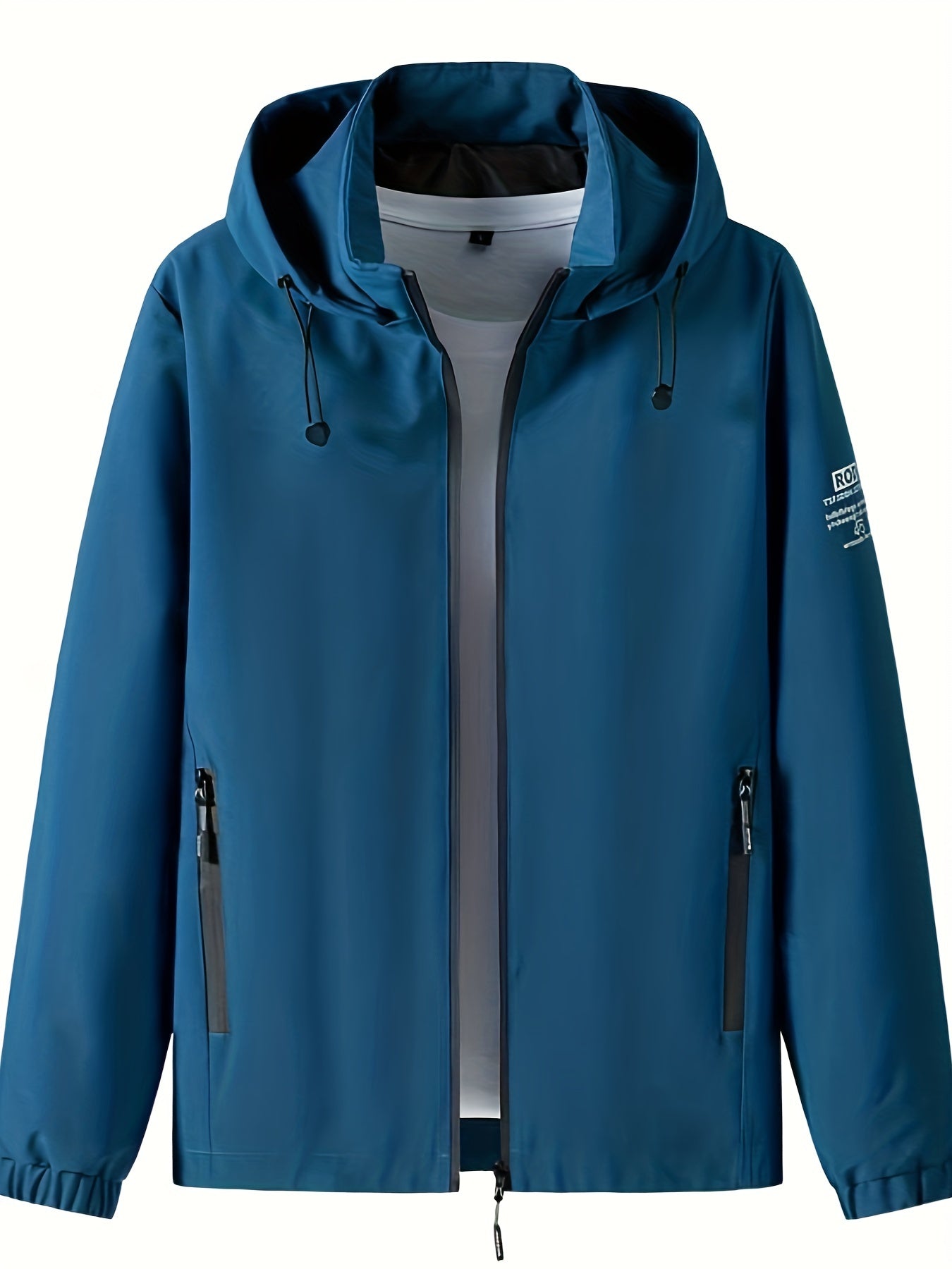 Boys Windbreaker Hooded Jacket Long Sleeve Zip Up Waterproof Jacket