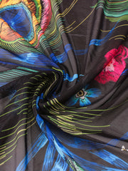 Tropical Print Wrap Beach Cover Up Skirt
