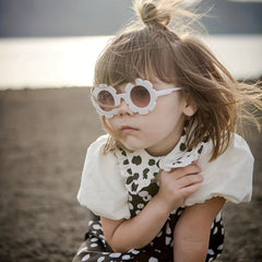 2pcs Kids Sunglasses & Lace Bow Headband Set for Outdoor Travel