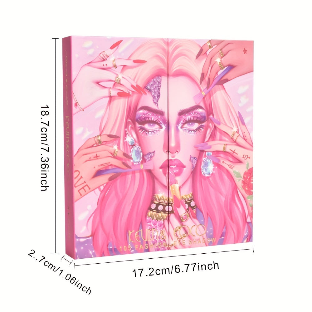 4-Layer Eyeshadow Palette for Brightened Skin Tone & 3-in-1 Contour Makeup