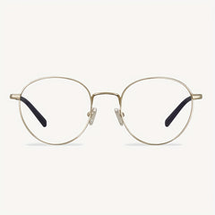 Men's Light Block Round Frame Glasses