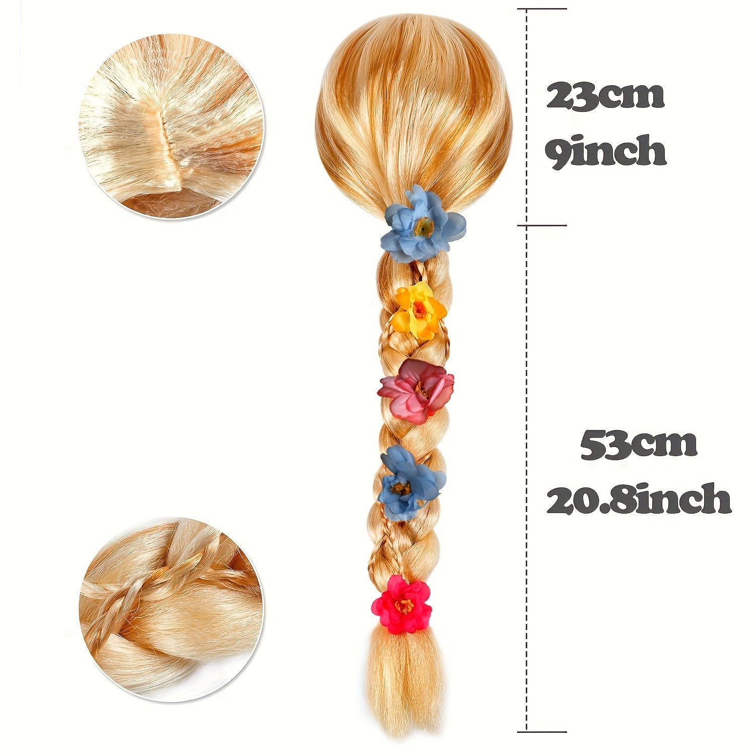 Blonde Princess Wig with Tiara for Girls