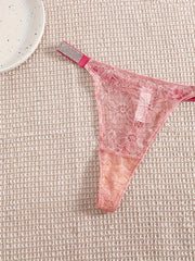 3 Pack Plus Size Sexy Panties with Rhinestone Studded Detail