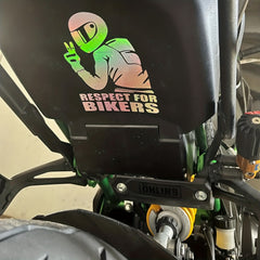 1pc 15x11CM Respect Biker Sticker For Car Motorcycle Vinyl 3D Stickers