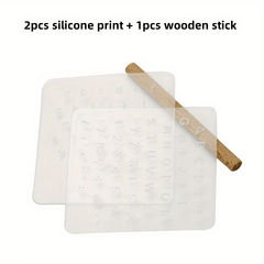 3pcs Leather Printing Plastic Transparent Letter Stamp DIY Tools
