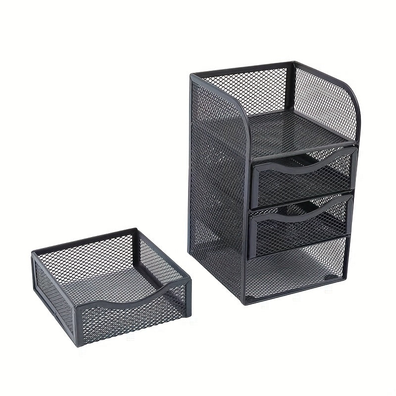 4 Tier Grid Desktop Organizer Metal Divider Drawer Organizer Stationery