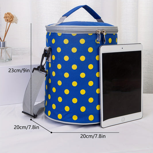 Portable Round Insulated Bag Thick Aluminum Foil Lunch Bag