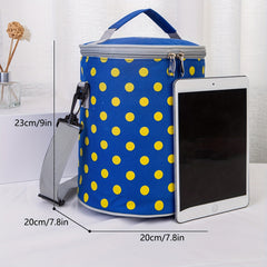 Portable Round Insulated Bag Thick Aluminum Foil Lunch Bag